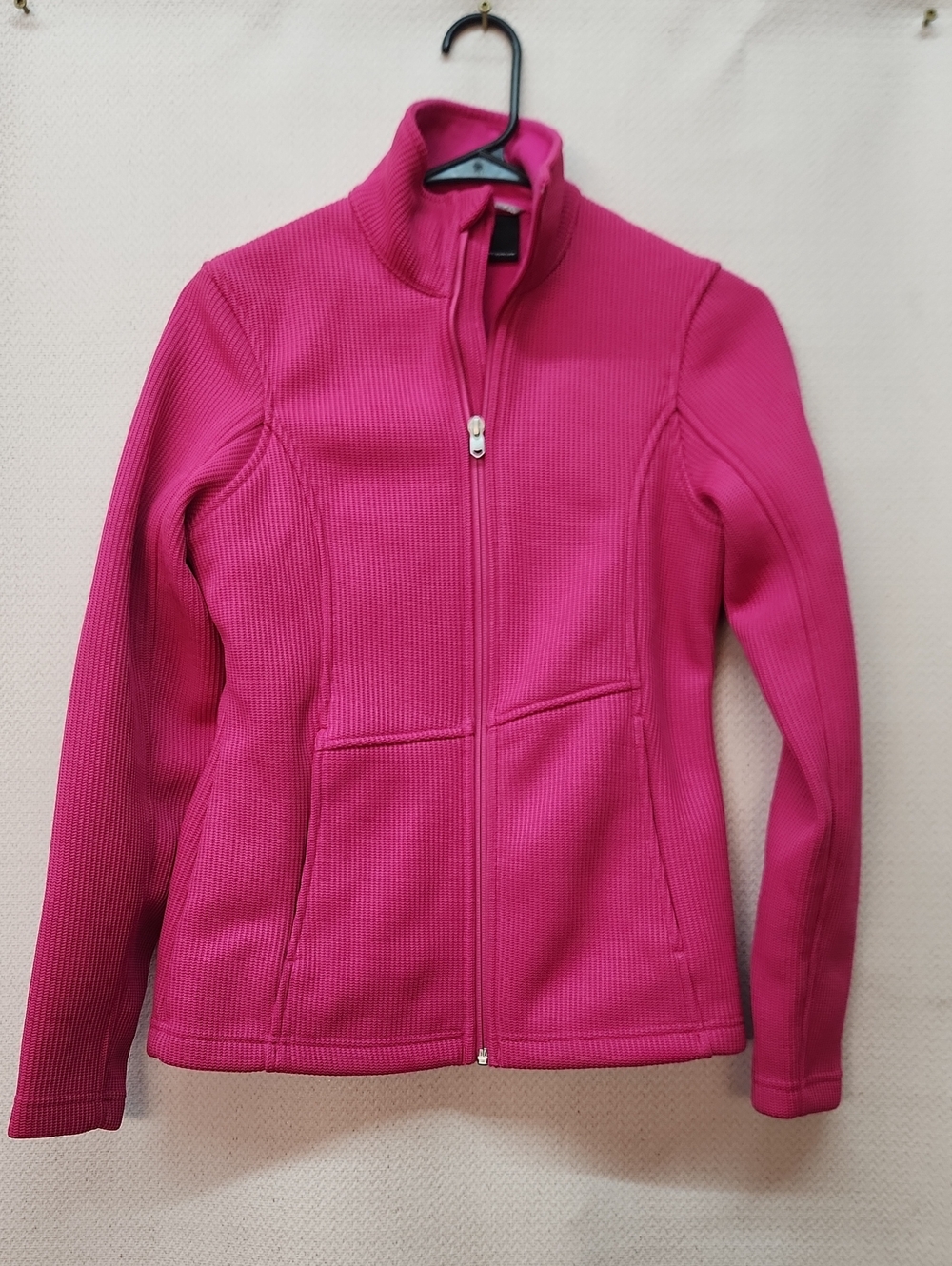 Spyder Women's Pink Full-Zip Ribbed Jacket